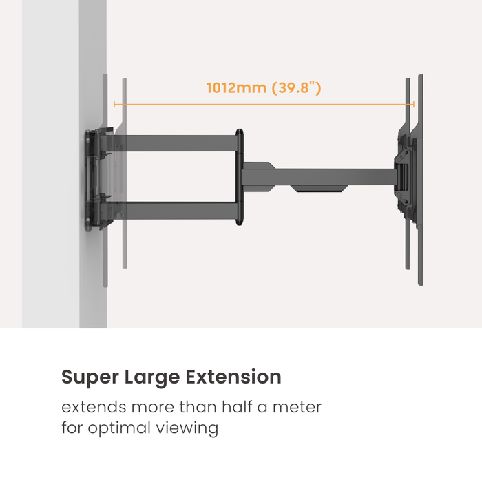 Ultra Heavy-Duty TV Wandhalterung bis 140 Zoll | Full Motion | 125 kg | VESA 1200x900