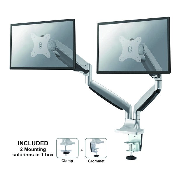 Neomounts NM-D750DSILVER Tischhalterung für zwei Bildschirme