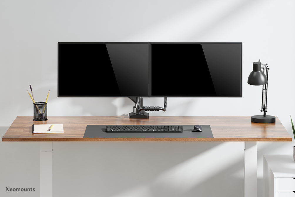 DS75-450BL2 vollbewegliche Monitor-Tischhalterung für 17-32-Zoll-Bildschirme – Schwarz