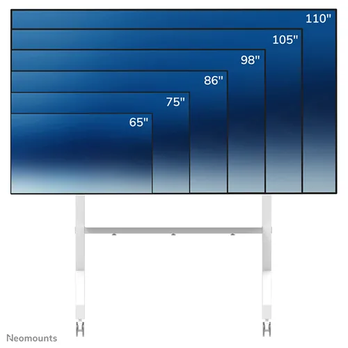 Mobiele Vloersteun Neomounts FL50-575WH1 voor 65-110" Schermen - Wit