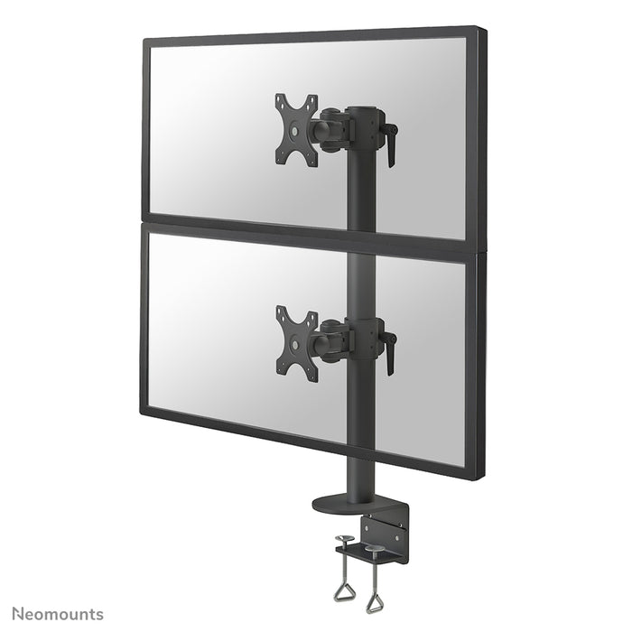 FPMA-D960DVBLACKPLUS ist eine Tischhalterung für zwei gebogene Bildschirme bis zu 49 Zoll (124 cm) – Schwarz