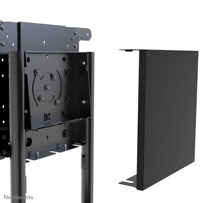 NS-M1250BLACK ist ein mobiles Möbel für Flachbildschirme bis 70 Zoll (178 cm). inkl. Laptopablage - Schwarz