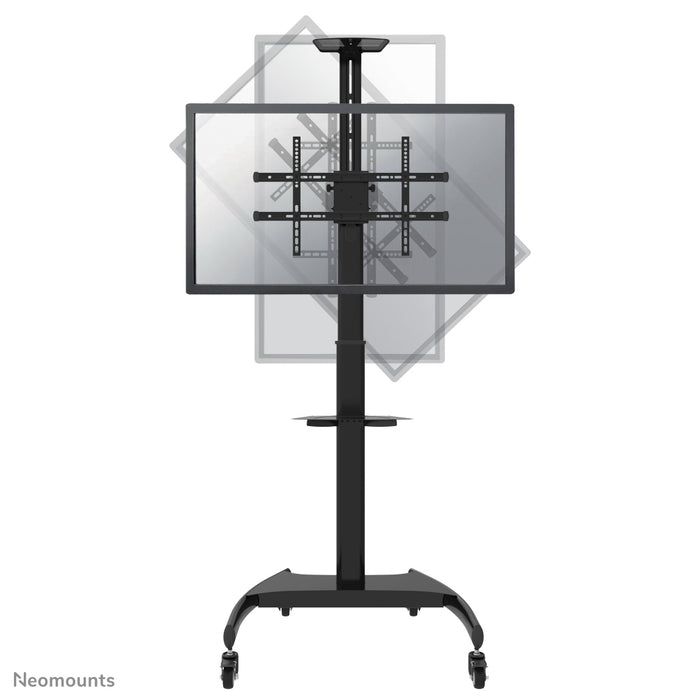 PLASMA-M1900E ist ein mobiles Möbel für Flachbildschirme bis 70 Zoll (178 cm), 90° drehbar – Schwarz
