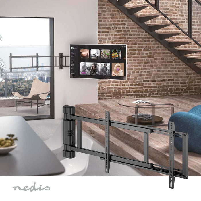 Elektrische TV-Wandhalterung 32–75″ | Max. 40 kg | Drehwinkel von 90° | Fernbedienung