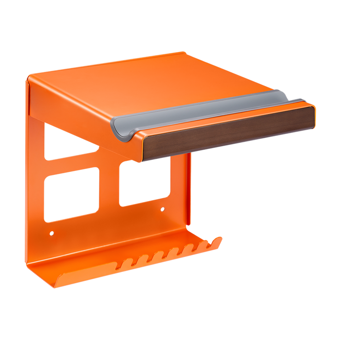 Wolff Mount Metall-Rennrad-Wandhalterung Dutch Orange mit Ablagefach