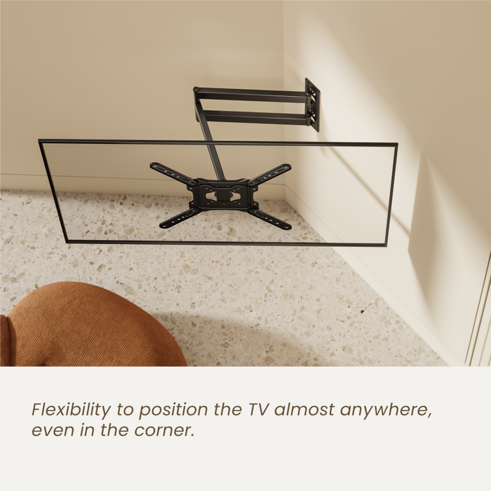 Wolff Mount universelle lange TV-Halterung für Bildschirme bis 65 Zoll (73 cm Wandabstand) mit VESA 400x400