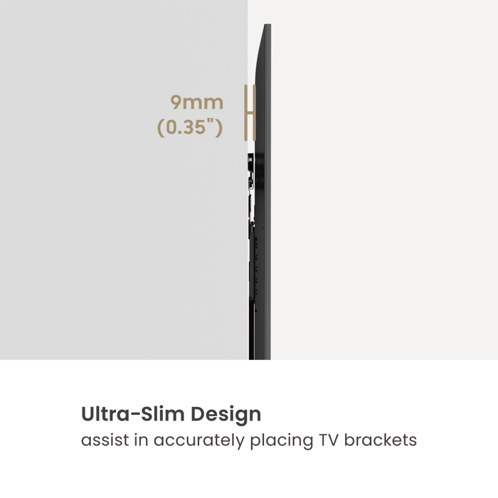 Wolff Mount Ultra Flache TV-Wandhalterung 9 mm 32-86 Zoll | Feste TV-Halterung bis 75 kg