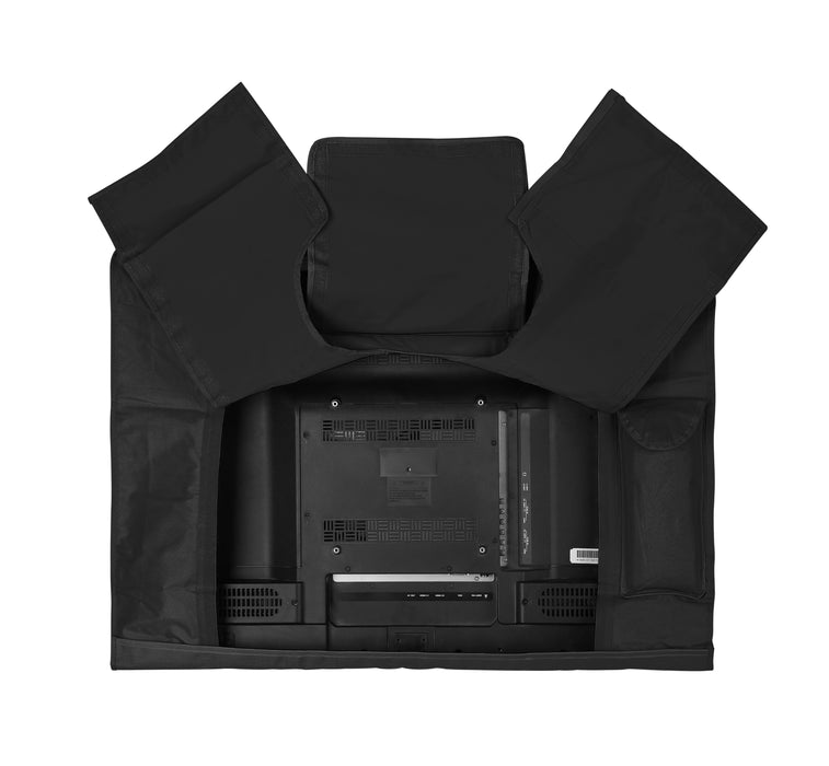 Outdoor TV-Schutzhülle | 46" - 48" | Hochwertiges Oxford-Gewebe | Separates Fach für Fernbedienung | Schwarz