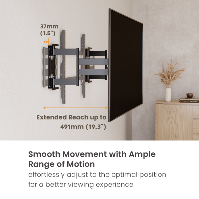 Wolff Mount Schwerlast TV-Wandhalterung bis 100 Zoll | Ultra Flach & Eckmontage