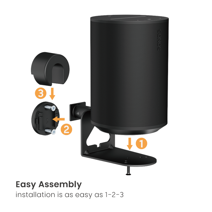 Wolff Wandhalterungen für Sonos Era 100 &amp; Era 300 – Doppelpack Schwarz