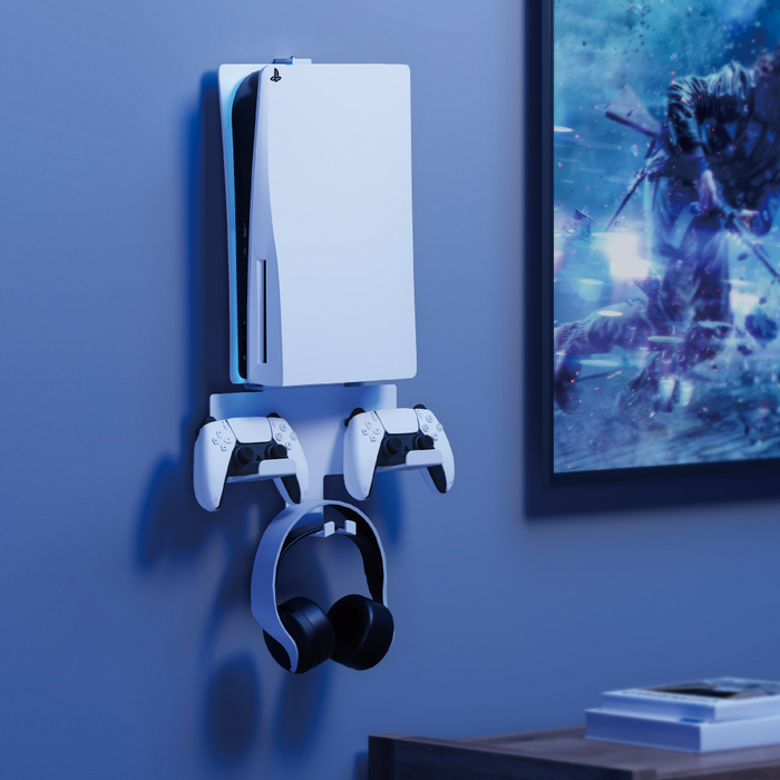Wolff Mount PS5-Halterung – Wandhalterung für PlayStation 5 und Controller – Schwarz