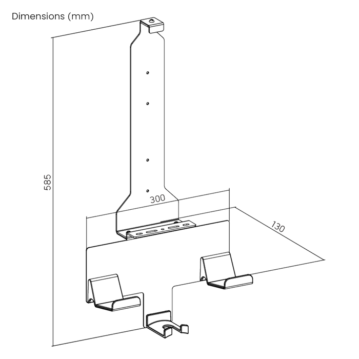 Wolff Mount PS5-Halterung – Wandhalterung für PlayStation 5 und Controller – Weiß