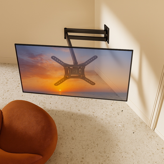 Wolff Mount universelle lange TV-Halterung für Bildschirme bis 65 Zoll (73 cm Wandabstand) mit VESA 400x400