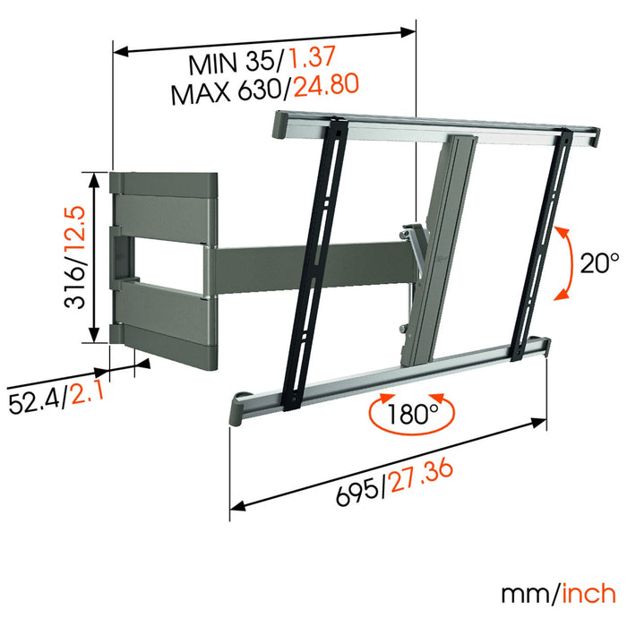 Vogels Ultra THIN 345 Wandbeugel