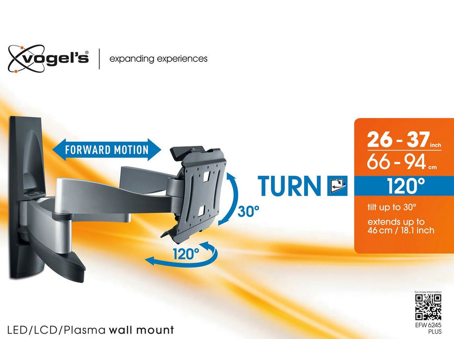 Vogels EFW 6245PLUS Draaibare TV steun Zilver